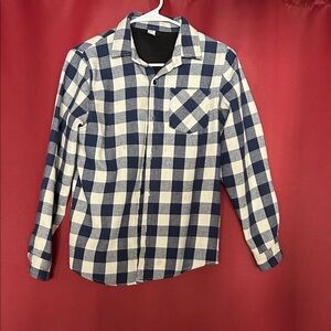 Blue and White Checkered Shirt